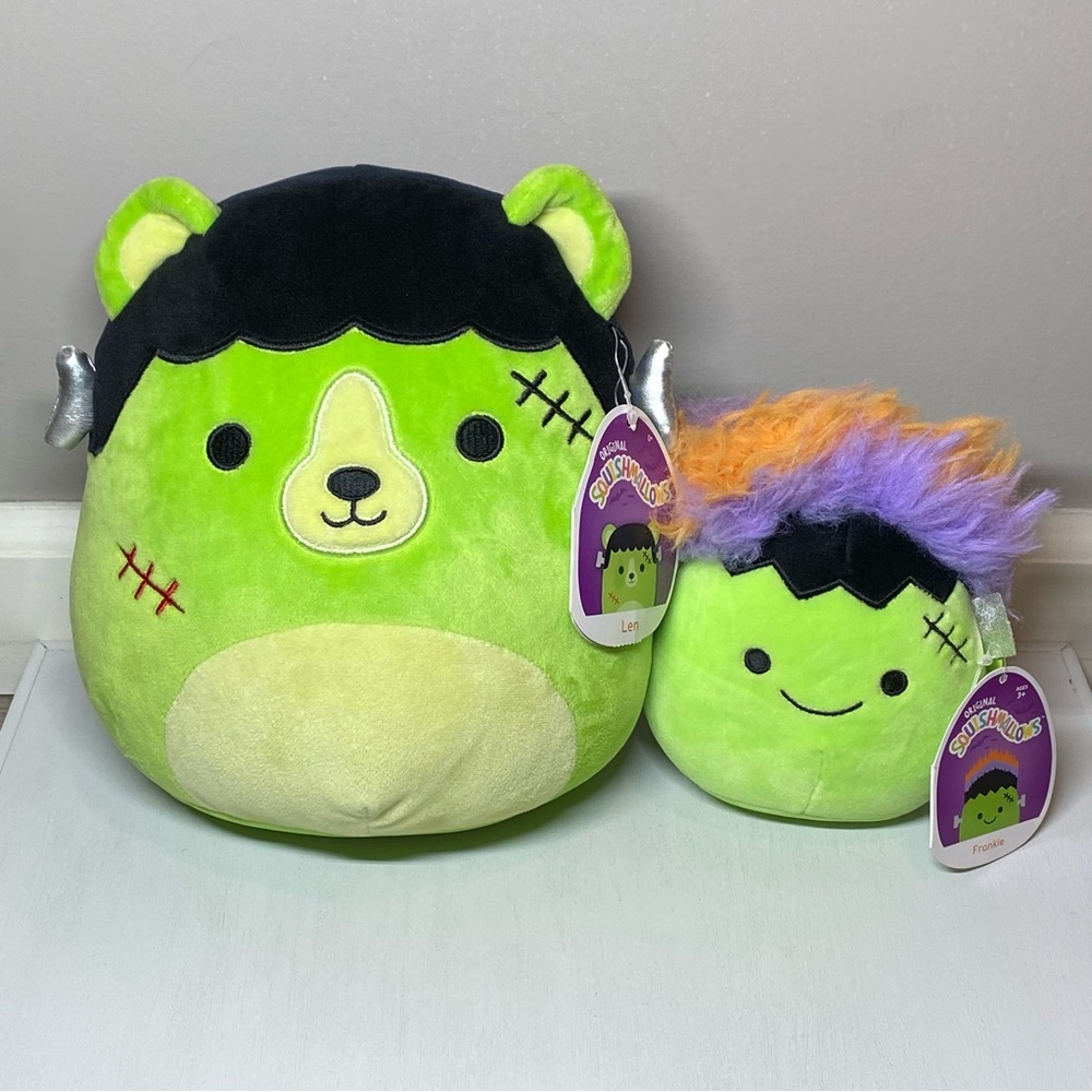Squishmallow Len 8" Plush Frankenbear Halloween & Mini Frankie Frankenstein NWT - Picture 16 of 16